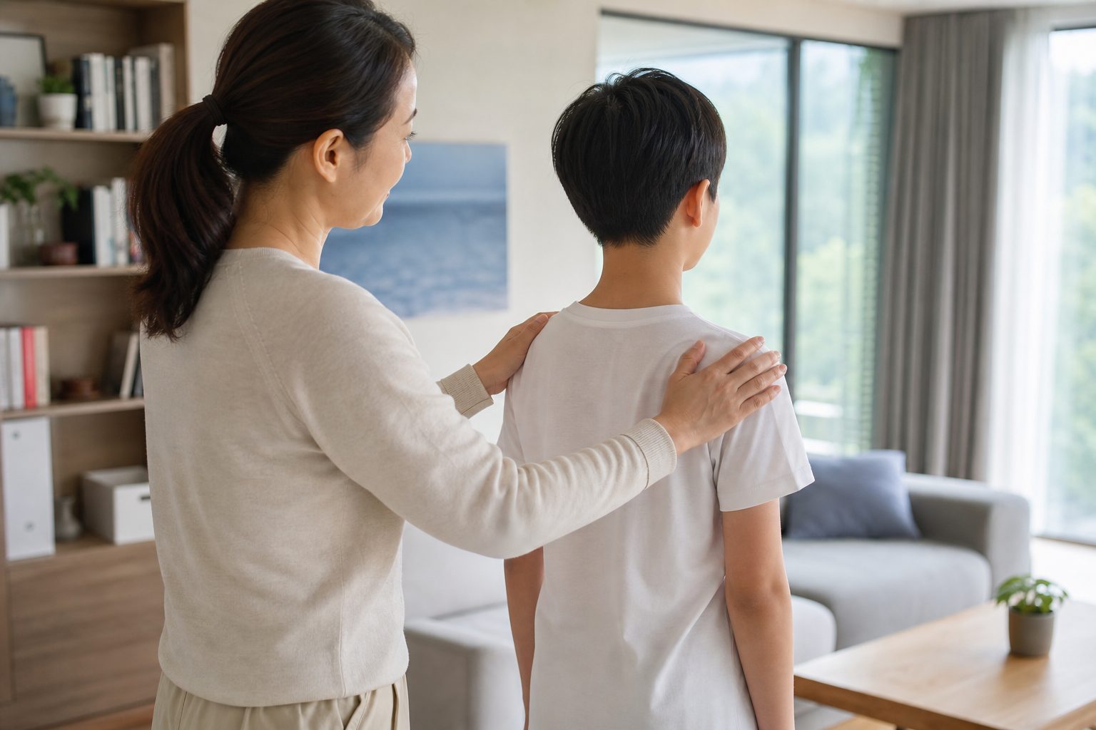 여름방학 사이 훌쩍 큰 아이, 어깨 높이가 달라 보인다면 — 청소년 척추측만증, 집에서 확인하는 법