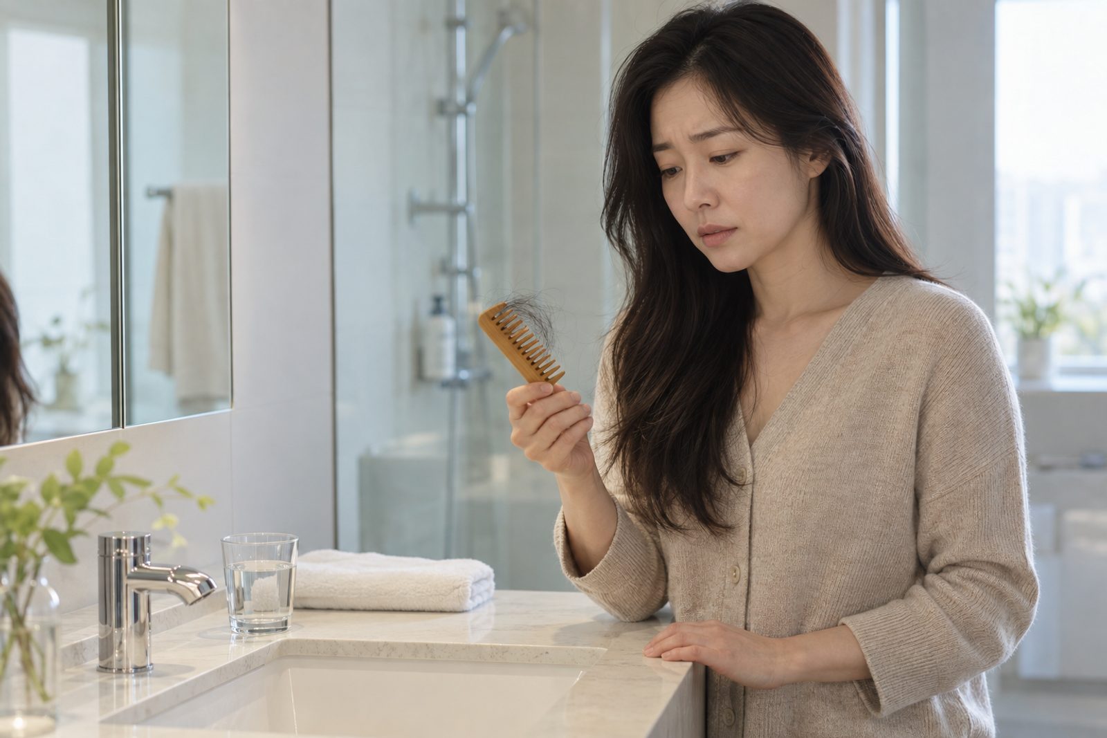 다이어트 중에 머리카락이 부쩍 빠진다면 — 다이어트 탈모, 두세 달 전 감량과 식사에서 원인을 찾습니다