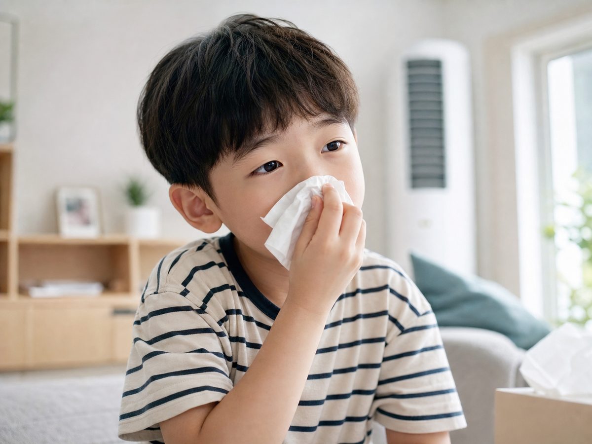 여름인데 아이가 자꾸 콧물이라면 — 냉방 비염·알레르기·여름감기 구분법